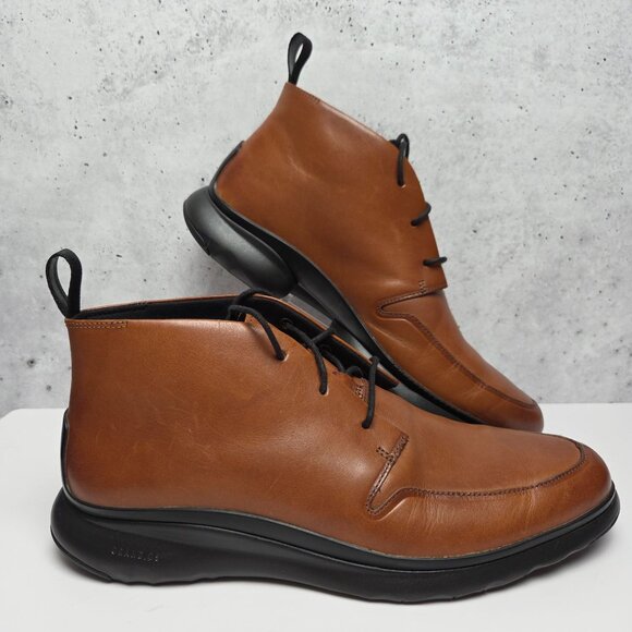Cole Haan Mens 3 Zerogrand Chukka Boots 8.5M Leather British Tan C28394 - Picture 1 of 10